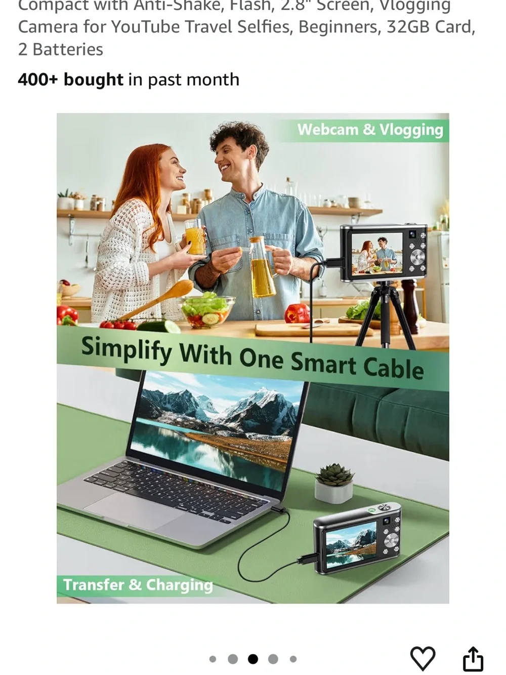 Brand new Compact 48MP Black Digital Camera with 4K Video and 2.8